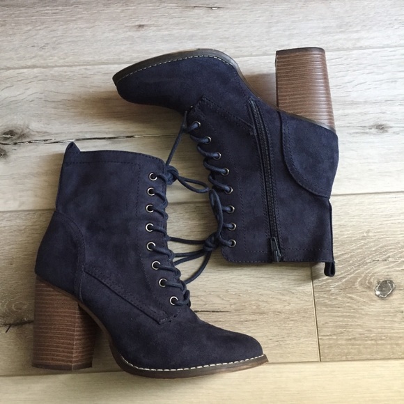 Candie's Shoes - Candie’s CachichiNavy Ankle Boots Blue 9